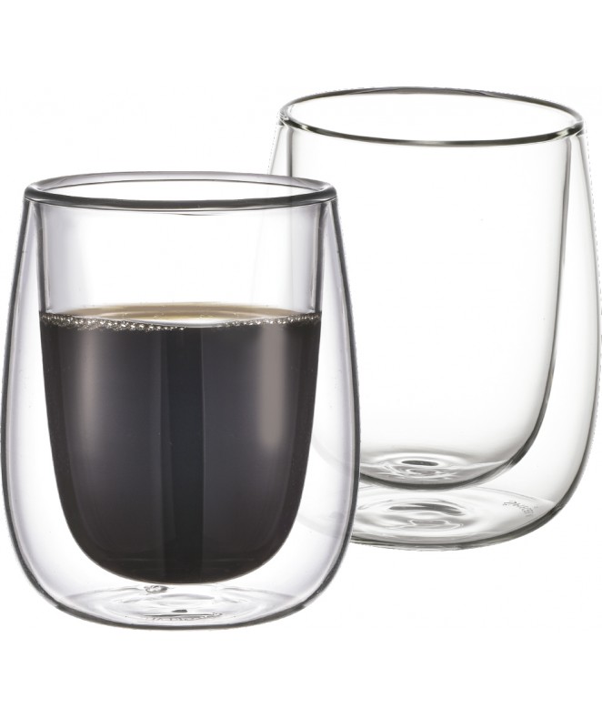 Set x2 jarros mug vidrio doble pared 200cc aprox | Soiferh Set x2 jarros mug vidrio doble pared 200cc aprox - SET DE JUEGOS DE CAFE