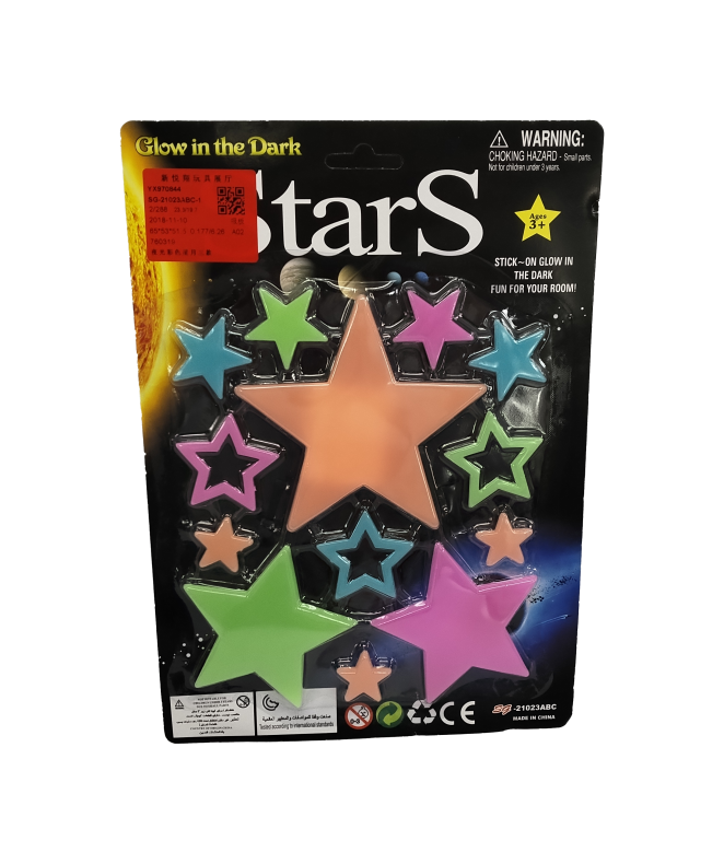 BL stickers luminosos 30x21x1cm aprox..3 surtidos - JUGUETERIA