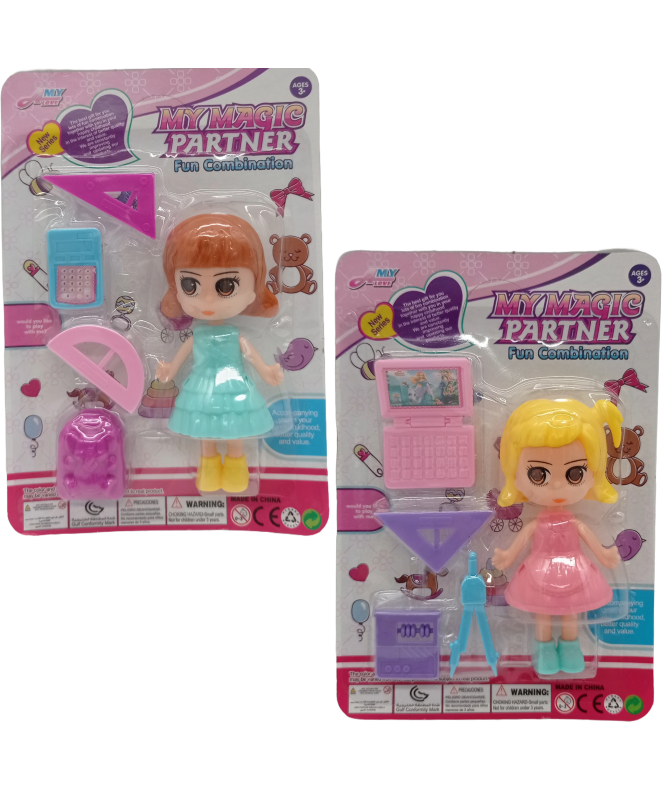 BL muñeca c/accesorios-17x12x4cm aprox-2 surt - JUGUETERIA