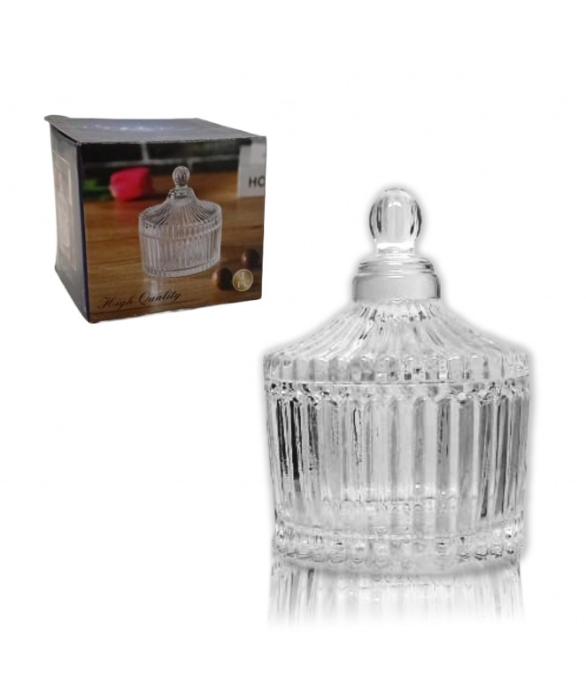 Caramelera de vidrio c/tapa - BAZAR - VIDRIO