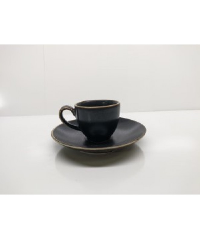 Taza de café + plato porce 90cc ap - PORCELANA DECORADA