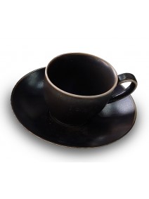 Taza de té + plato porcelana 200cc ap - PORCELANA DECORADA