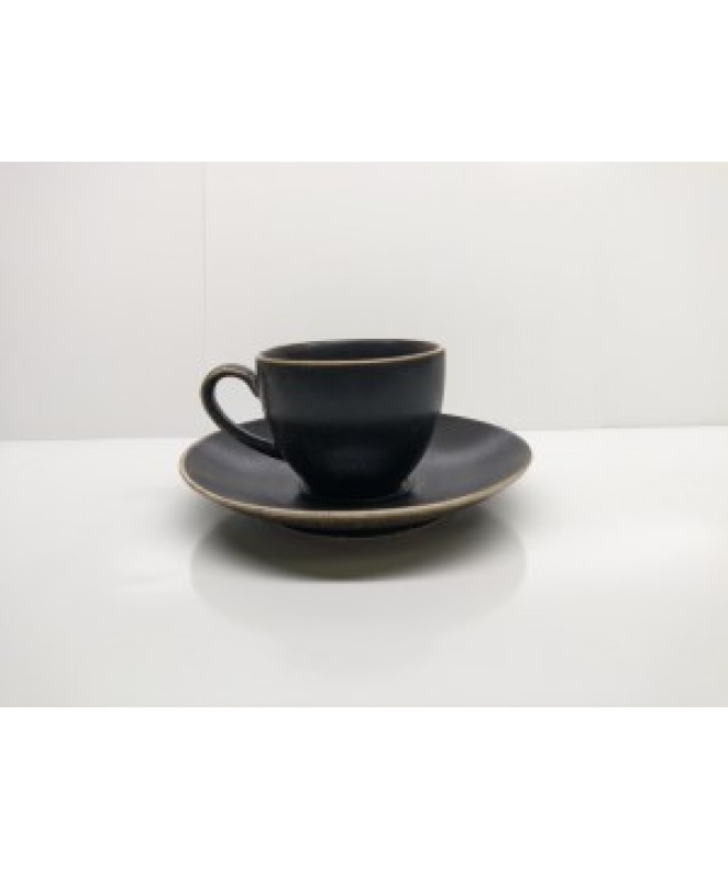 Taza de té + plato porcelana 200cc ap - PORCELANA DECORADA