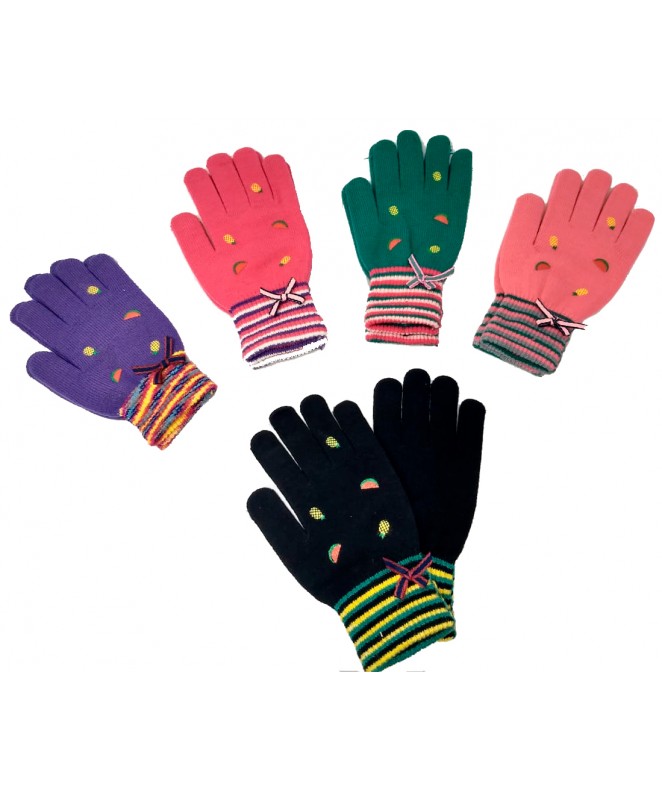 Guantes estampados c/polar en su interior- 6 col- - GUANTES