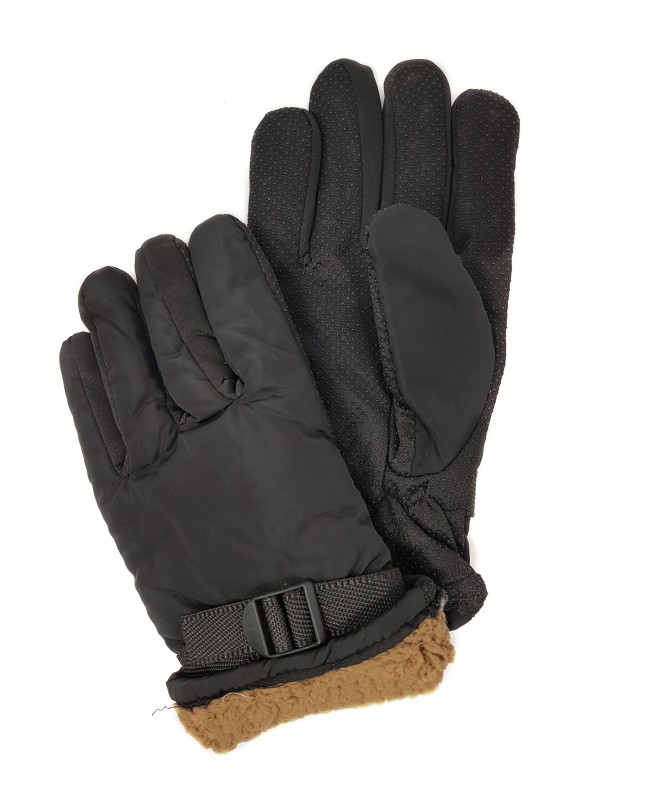 Guantes de ski ajustables c/antidesl- negro- 100% - GUANTES