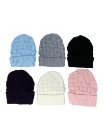 Gorro a cuadros - 6 colores surt- 44g/pc - GORROS-