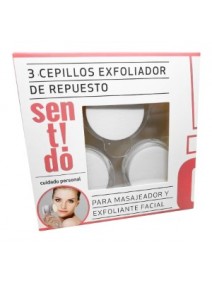 3 Cepillos exfoliador de repuesto - MASAJEADOR EXFLOLIANTE