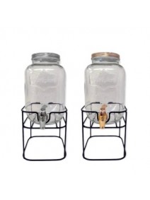 Dispenser de vidrio c/soporte YORKSHIRE -cap 4l ap - DISPENSER Y FRASQUITOS