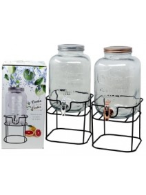 Dispenser de vidrio c/soporte YORKSHIRE -cap 5l ap - DISPENSER Y FRASQUITOS