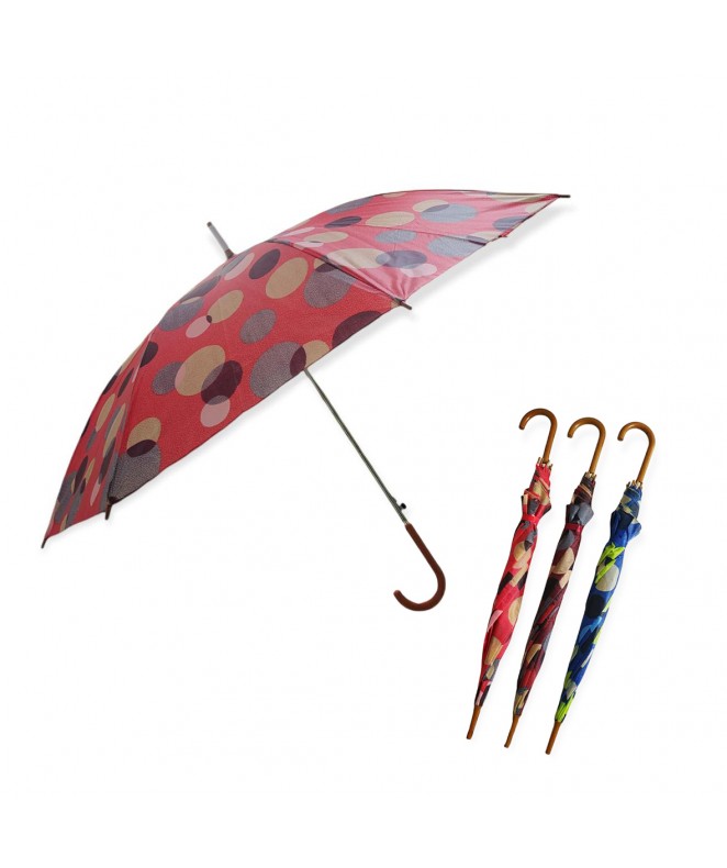 Paraguas aut. estampa de lunares multicolor- 53cm - PARAGUAS