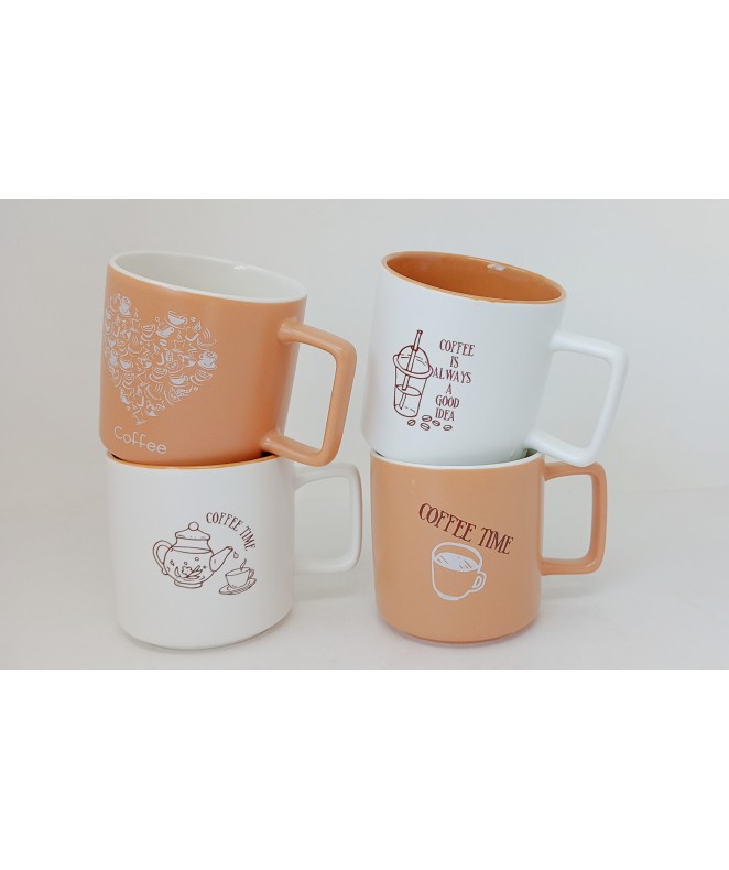 Jarro café c/leche COFFEE apilable 350cc aprox - JARROS Y TAZONES