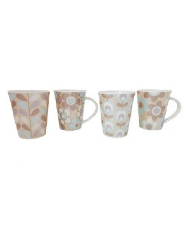 Jarro mug en V cap 360cc - 4 deco FLORES - JARROS Y TAZONES