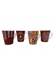 Jarro mug en V cap 360cc - 4 deco CAFÉ - JARROS Y TAZONES