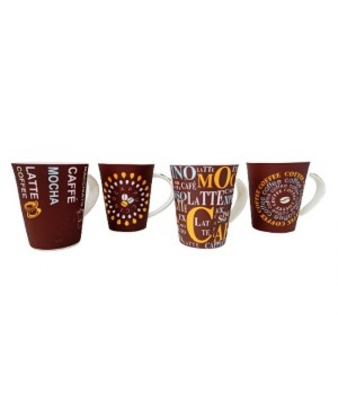 Jarro mug en V cap 360cc - 4 deco CAFÉ - JARROS Y TAZONES