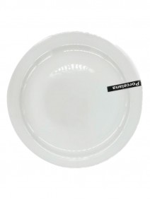 Plato postre con ala ancha de 19cm diam aprox - PORCELANA  DISCONTINUO