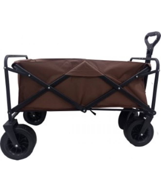 ###Carro playero c/ruedas anchas 90x58x79cm marron - PLAYA
