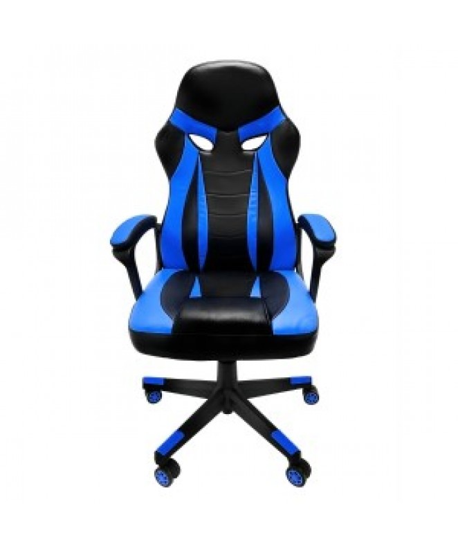 SILLON GAMER TAPIZADO COLOR NEGRO/AZUL REGULABLE C - PLAYA