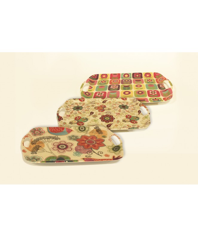 Bandeja rectangular c/manijas-29x42cm aprox. - BANDEJAS DISCONTINUO