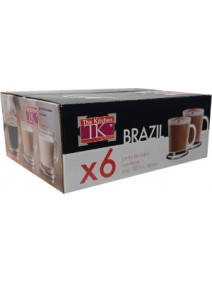 Px6 Mug vidrio ARABICA 180ml aprox. - SET DE JUEGOS DE CAFE