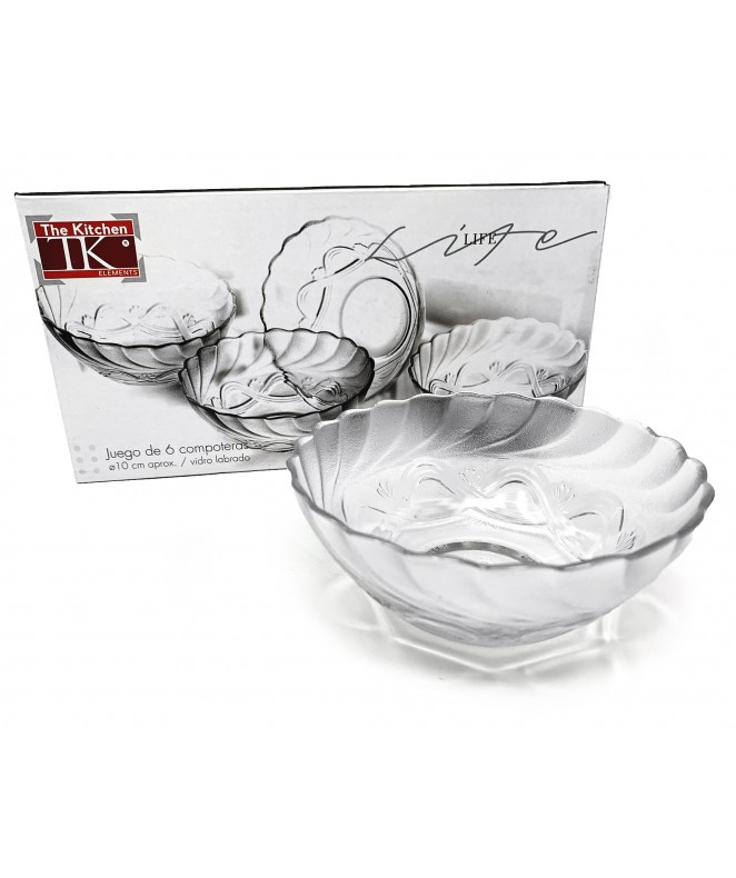 bowl x6 12.5cm aprox .LIFE.cja de regalo - ENSALADERAS COMPOTERAS Y BOWL