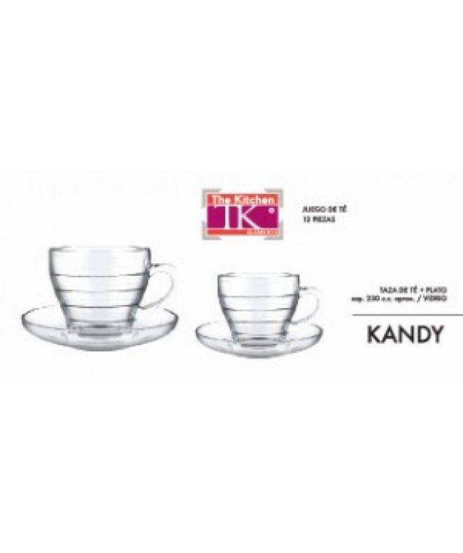 Set x6 tazas de té KANDY 230ml ap - TAZAS Y JUEGOS DE TE