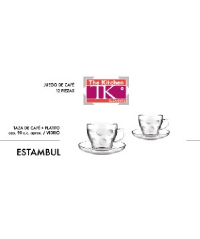 Set x6 tazas de cafe ESTAMBUL 90ml ap - SET DE JUEGOS DE CAFE