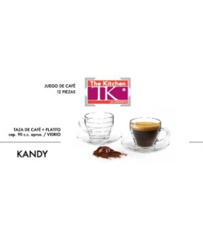 Set x6 tazas de cafe KANDY 90ml ap - SET DE JUEGOS DE CAFE