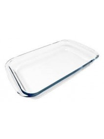 Fuente rectangular vidrio UNIQUE 40x24x5cm aprox - CARRITOS DE COMPRA