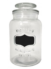 Tarro de vidrio c/tapa e inscrip -cap 1300cc aprox - FRASCOS