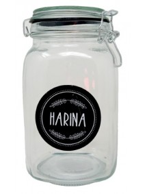 Tarro de vidrio HARINA c/tapa vidrio herm-1500cc - FRASCOS