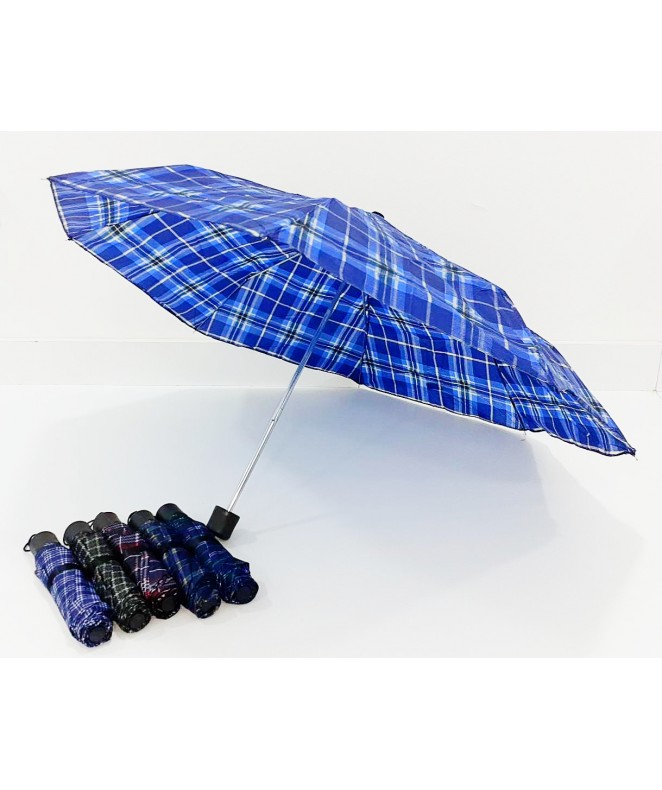 Paraguas escocés  c/detalles en negro - 53 - PARAGUAS