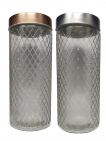 Tarro de vidrio romb tapa plat/cobre LYON-cap 2250 - FRASCOS