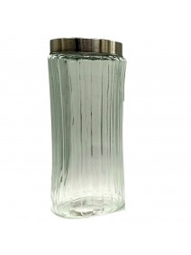 Tarro de vidrio /silueta-tapa color plata- MILAN-cap 2000cc - FRASCOS