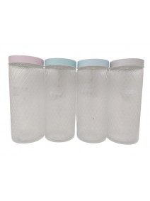 Tarro de vidrio c/cuad tapa pastel LYON- cap 2250c - FRASCOS