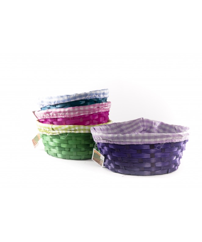 Cesta cuadrille oval c/tela 23x18cm aprox- vs colo - MIMBRE