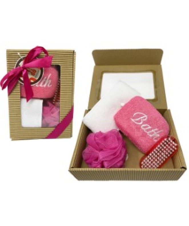 Set de spa - 4 pzas- esponja BATH /vincha/esponja/ - SET DE SPA
