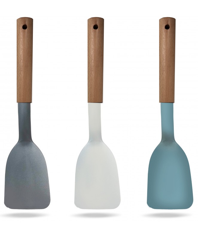 Espátula 35cm aprox de madera c/ nylon - VIDRIO