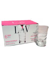 px6 vasos RING t/l 350cc aprox. - VIDRIO  DISCONTINUO