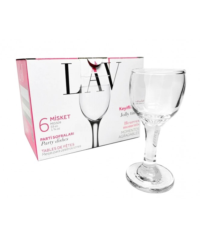 pack x 6 copas .misket. licor 55 cc apx - COPAS EN CAJA DE REGALO