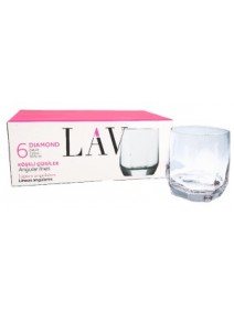 pack x 6 vasos .DIAMOND. whisky 310 cc apx - VASOS EN CAJA DE REGALO