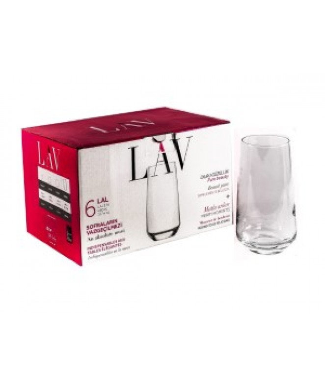 px6 vasos LAL t/l 480 cc aprox. - VASOS EN CAJA DE REGALO