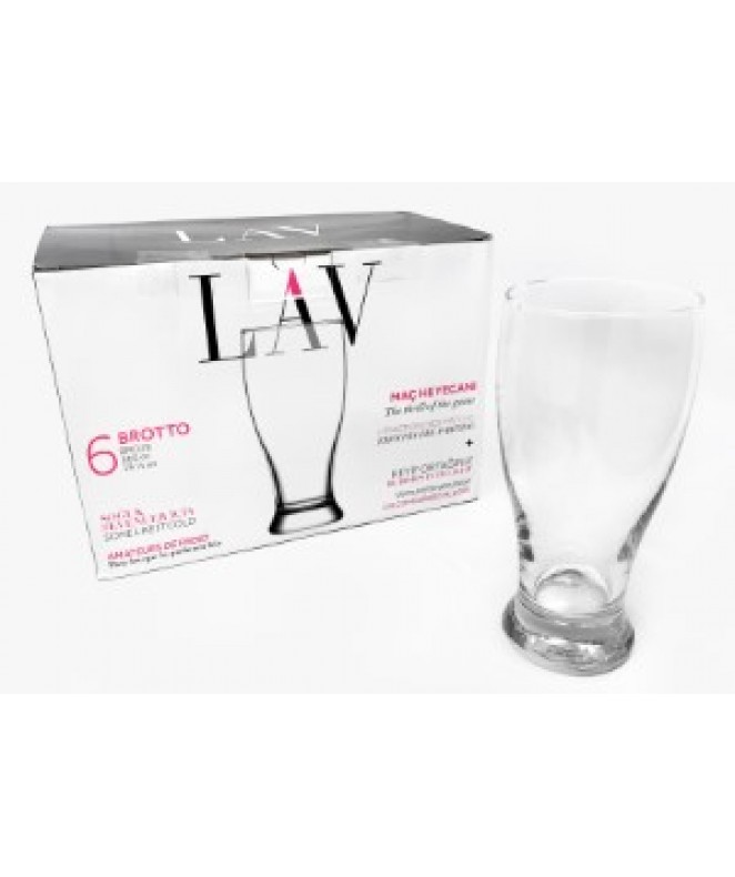 px6 vasos BROTTO cerveza 565cc APROX - VASOS EN CAJA DE REGALO