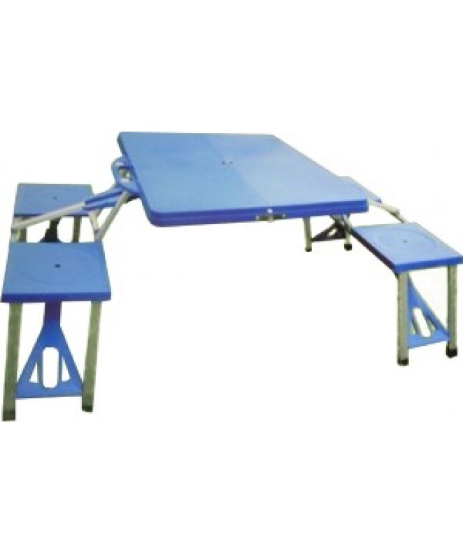 mesa de camping + 4 sillas plegable en valija - PLAYA