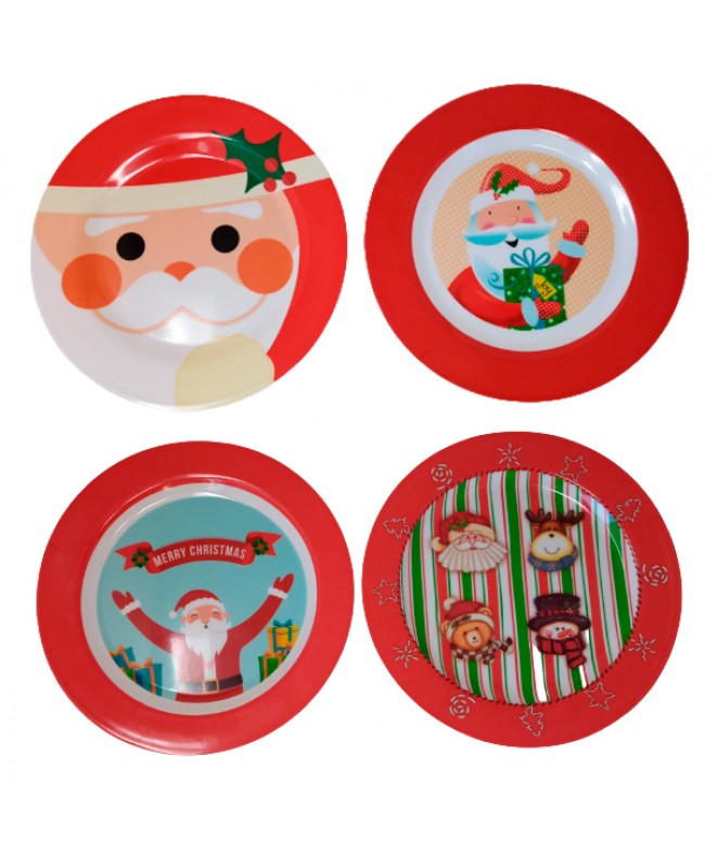Plato postre redondo 20cm diam apr deco x4 mod - PORCELANA BLANCA