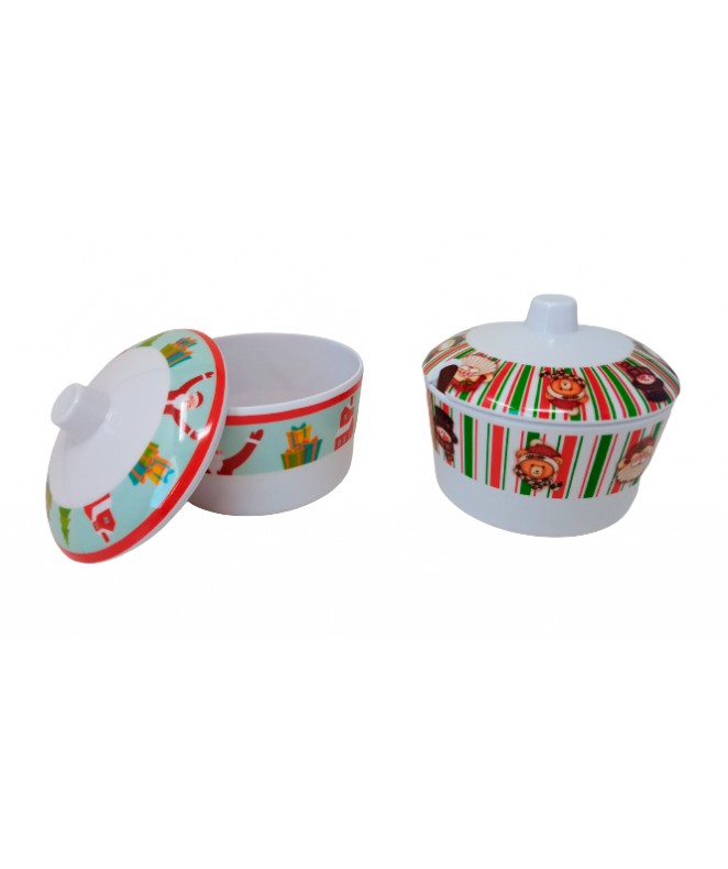 Caramelera melamina deco x 2 NAVIDEÑAS -10x8cm - NAVIDAD