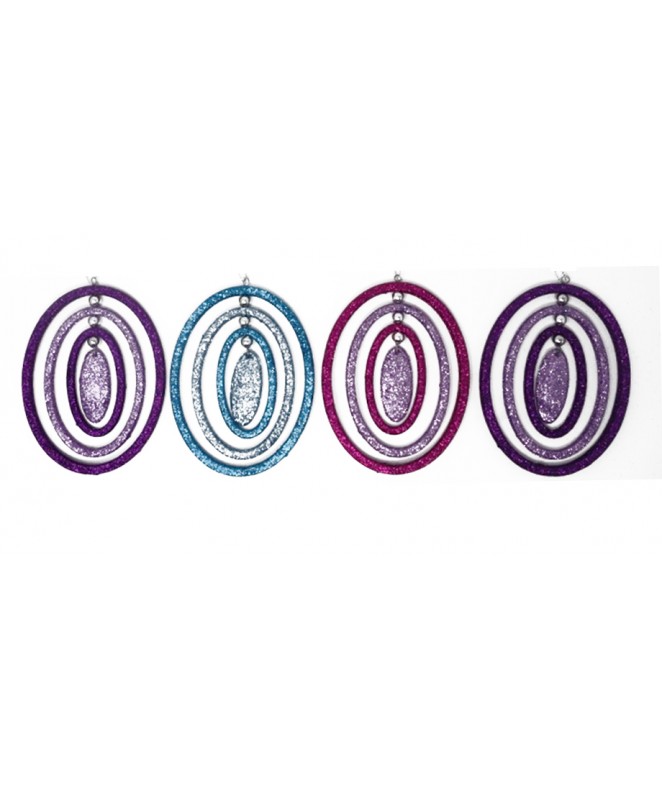 Figuras ovales x4- fucsia- lila- celeste - NAVIDAD
