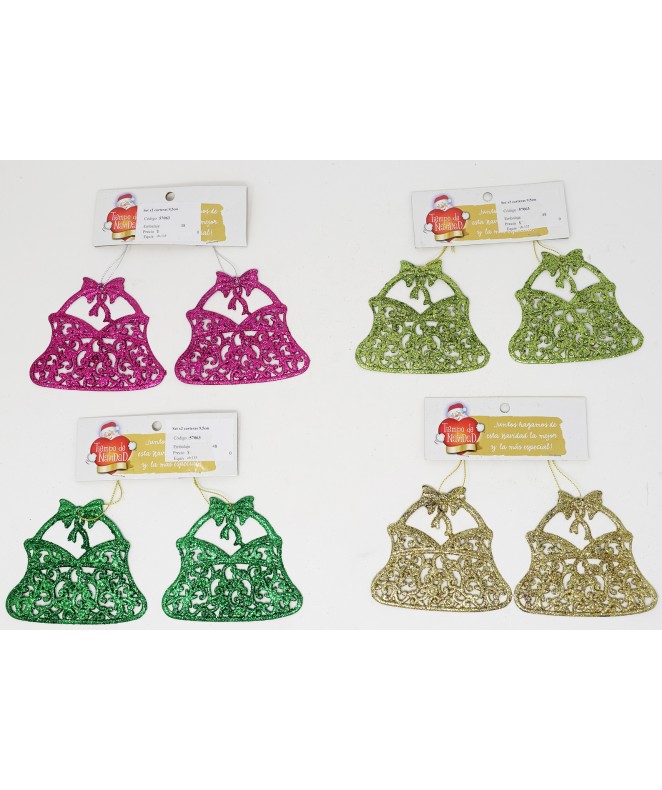 Set x2 carteras 9-5cm - NAVIDAD