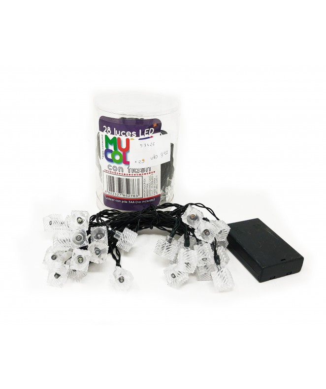 28L LED a pila cubos- cable verde - 