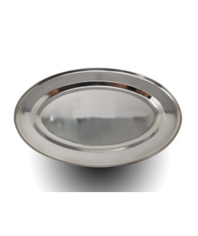 Fuente oval. acero inox. 25cm aprox - PARA SERVIR