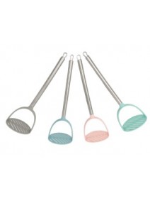 Pisapapa lisa nylon + acero inox - linea PASTEL - UTENSILLOS